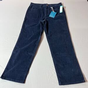 Market & Spruce Corduroy Pant High Rise Straight Women’s Size 10 Navy NWT
